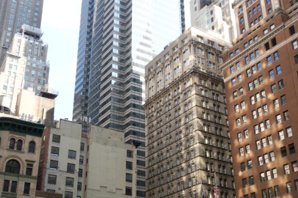 New york city manhattan downtown financial district architecture usa william street buildings in nyc
