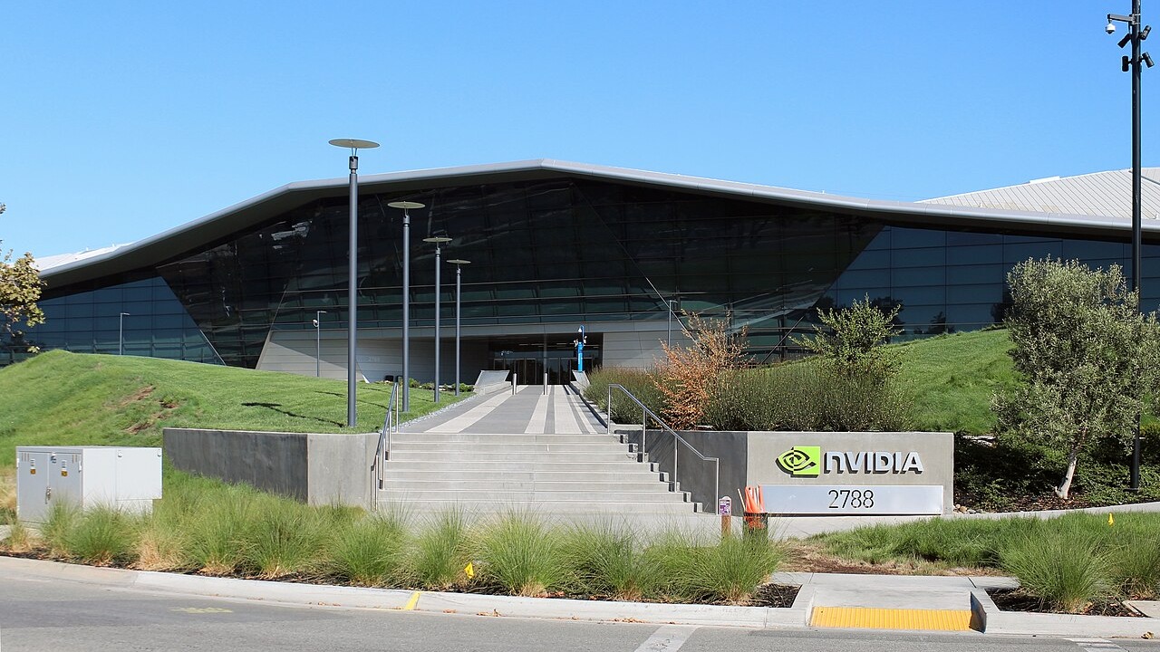 Nvidia headquarters in Santa Clara, California. Photographed by user Coolcaesar on August 4, 2018.