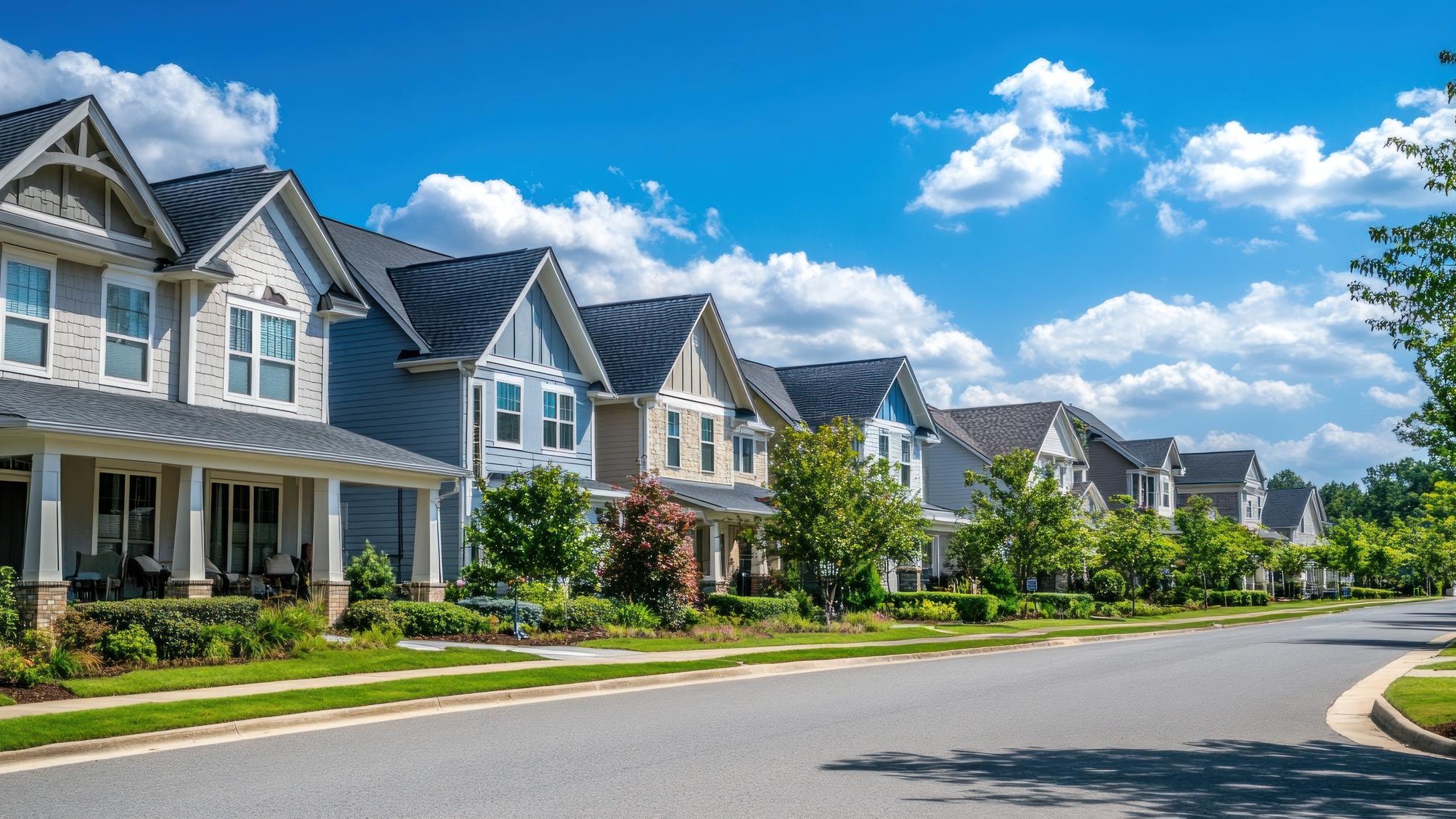 Suburban Street Homes