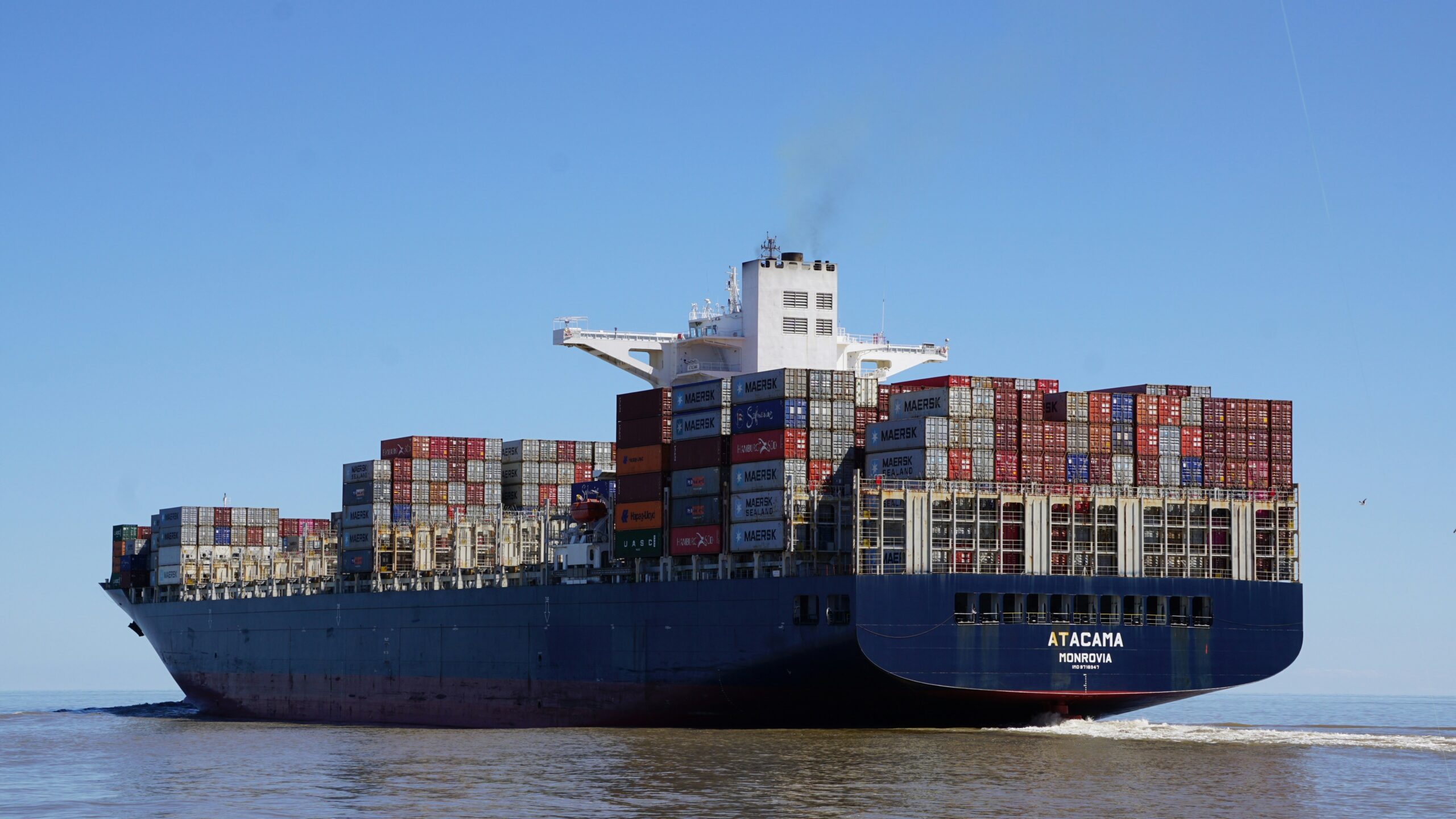 a large cargo ship carrying containers