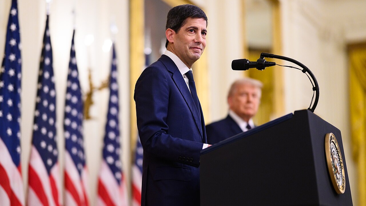 Federal Reserve Chair Kevin Warsh delivers remarks at his swearing-in ceremony in the East Room of the White House, Friday, May 22, 2026. (Official White House Photo by Daniel Torok)