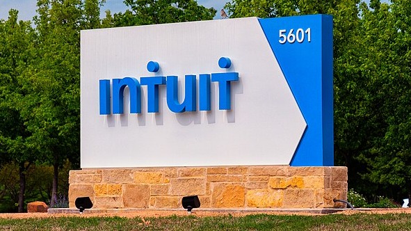 The Intuit corporate headquarters at 5601 Headquarters Drive in Plano, Texas, in the Dallas-Fort Worth metro area. Intuit's products include TurboTax, QuickBooks, and Mint. © 2019-2020 Tony Webster.