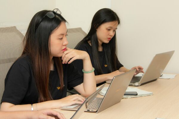 women using laptops