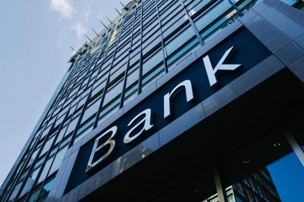 Bank building offering banking and finance services