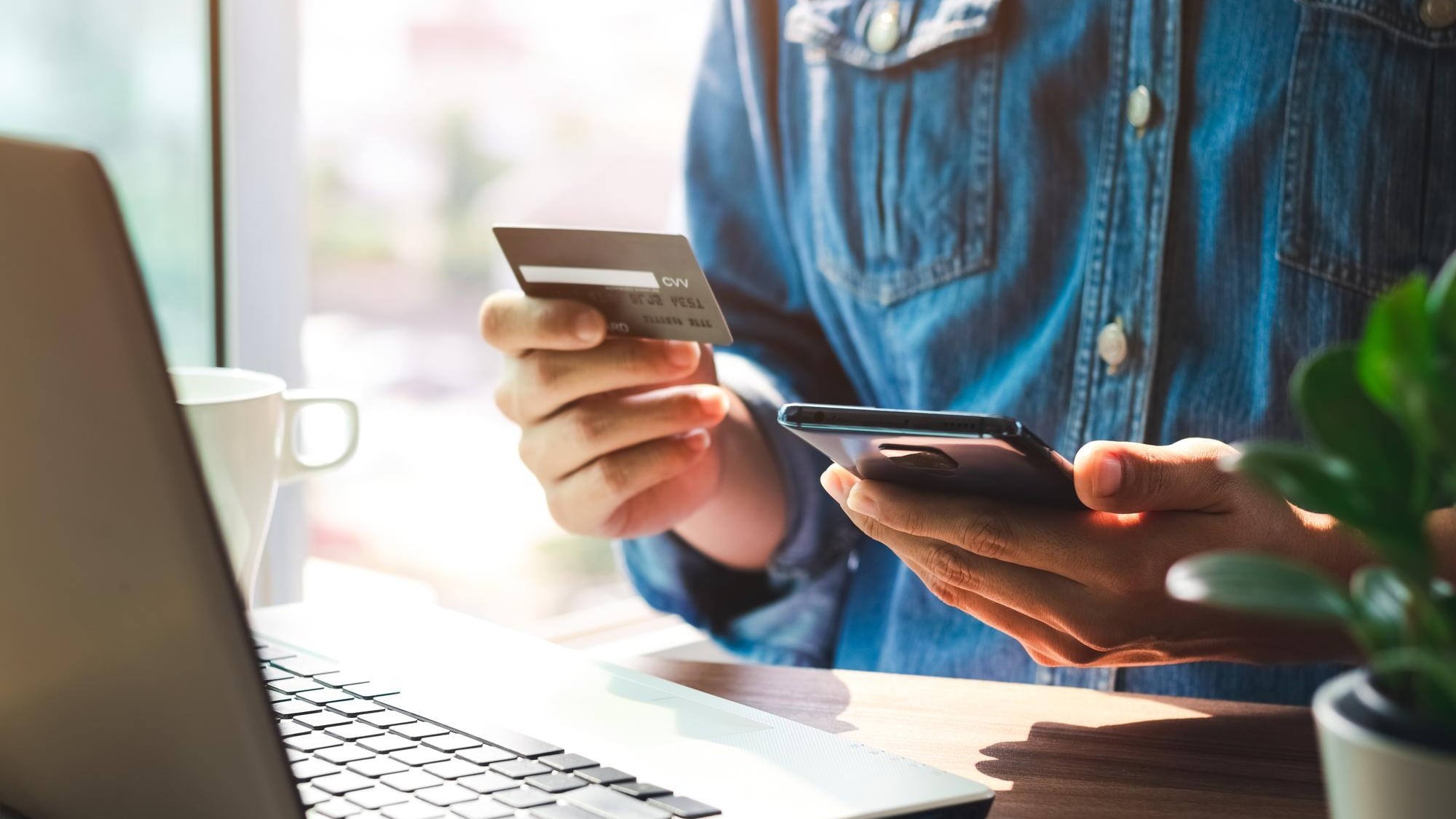 businessmen use credit cards through mobile internet banking apps shop online digital payment ideas