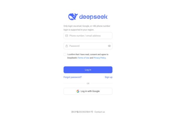 The error message DeepSeek's login page gave on 28 Jan 2025 following a cyberattack