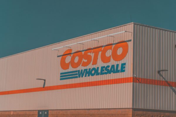 a building with a sign that says costco whole sale