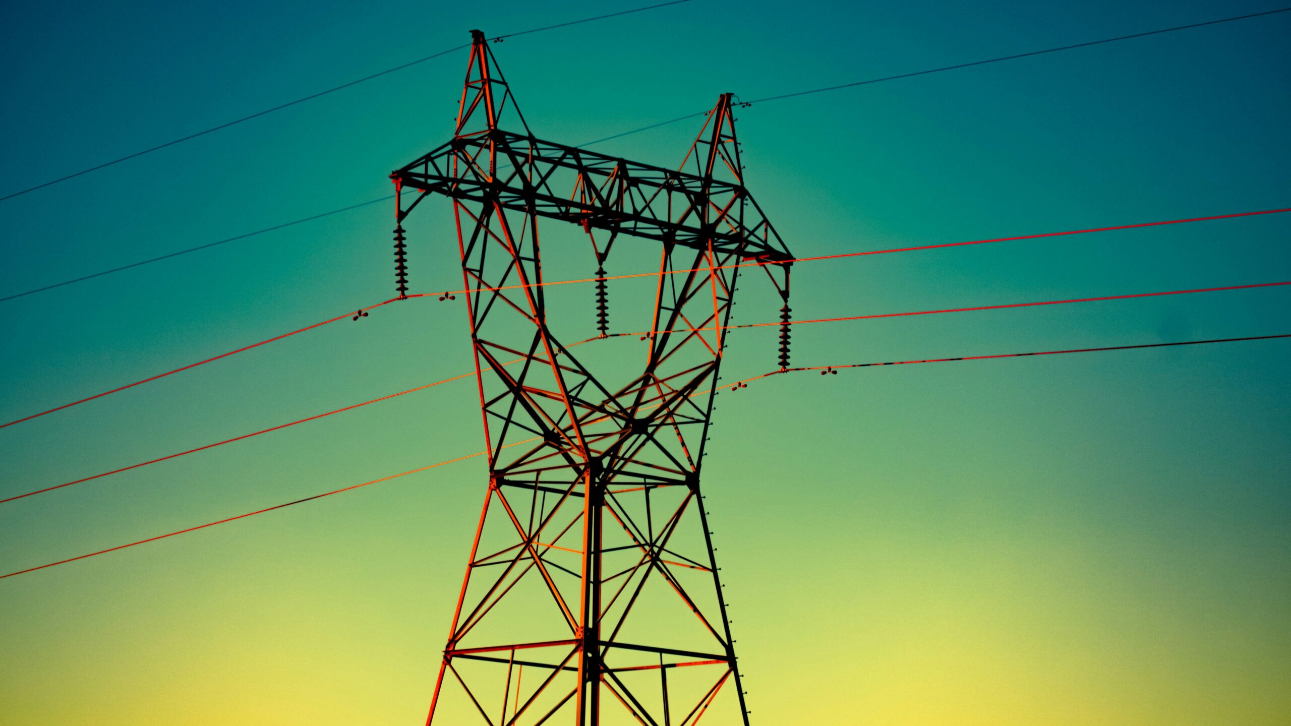 electric cable wire during golden hour
