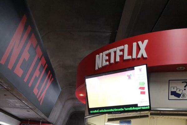 A sign of Netflix at BTS' Thong Lor,Bangkok.