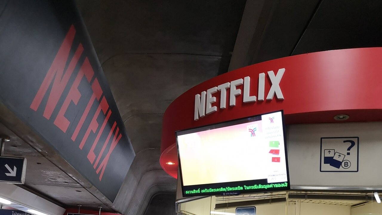 A sign of Netflix at BTS' Thong Lor,Bangkok.