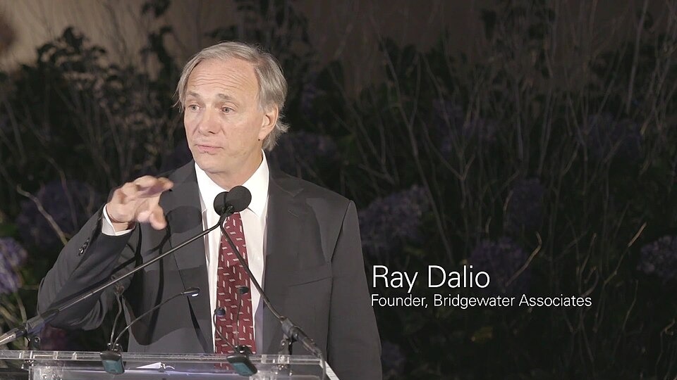 Ray Dalio while giving a speech at the 10th anniversary celebration of charity Grameen America. Metropolitan Museum of Art, September 23 2017.