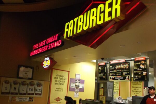 Fatburger at the food court of Morongo Casino, Cabazon, CA.