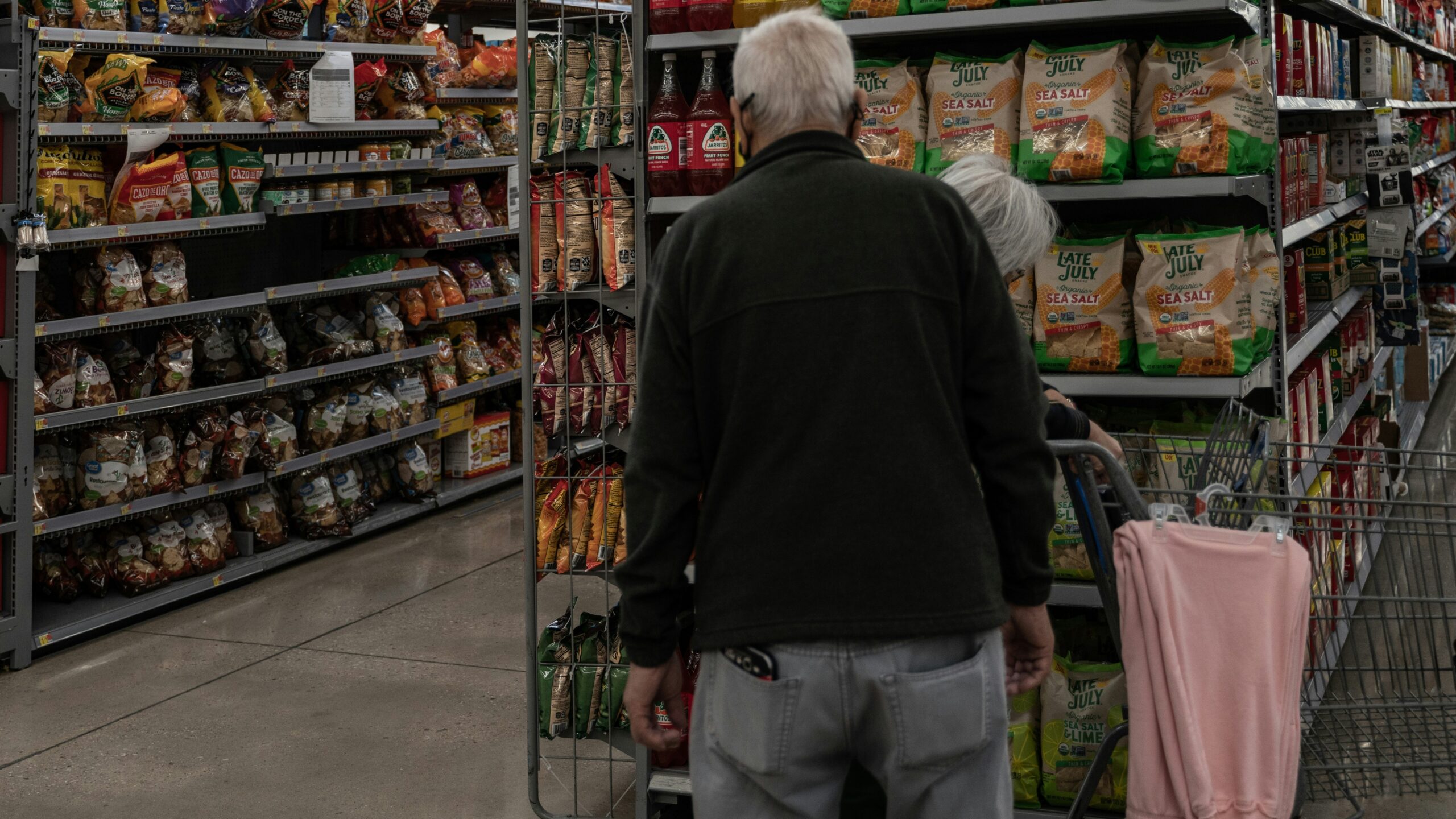 a person standing in a store