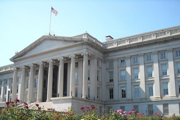 Image Credit: Rear view of the Treasury Department building in Washington/