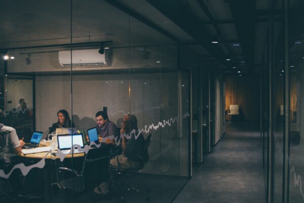 group of people having a meeting