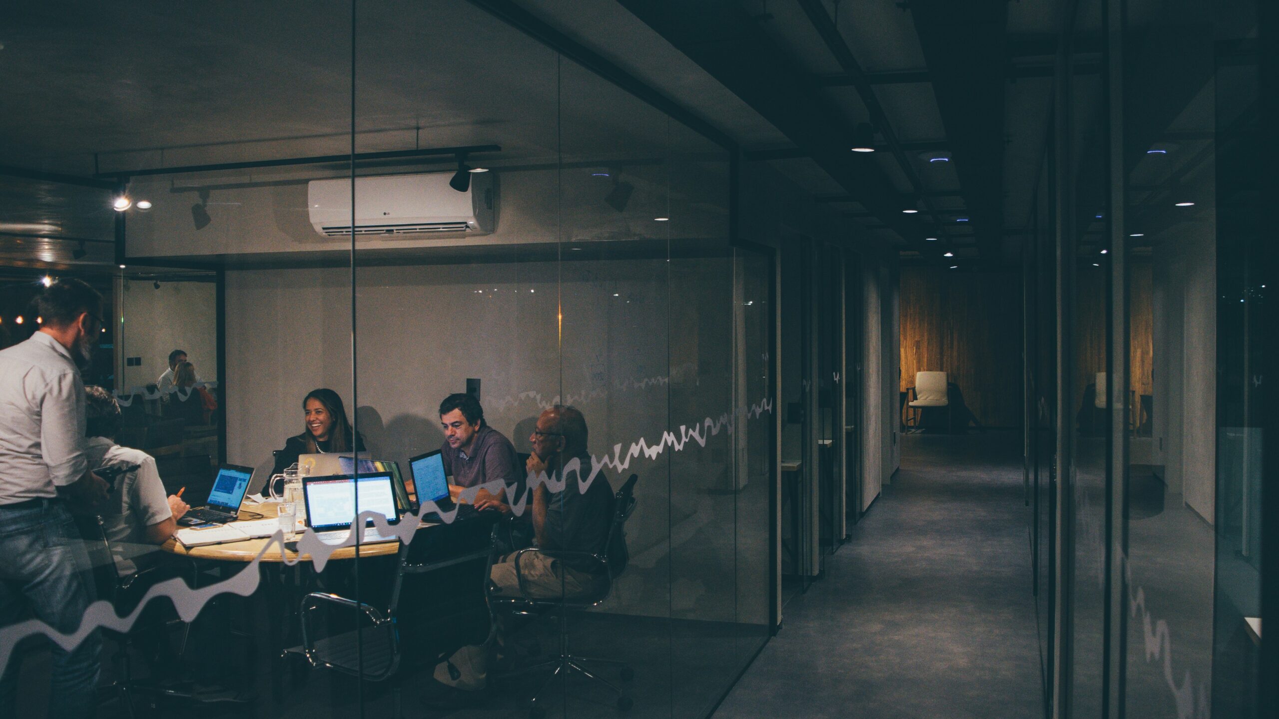 group of people having a meeting
