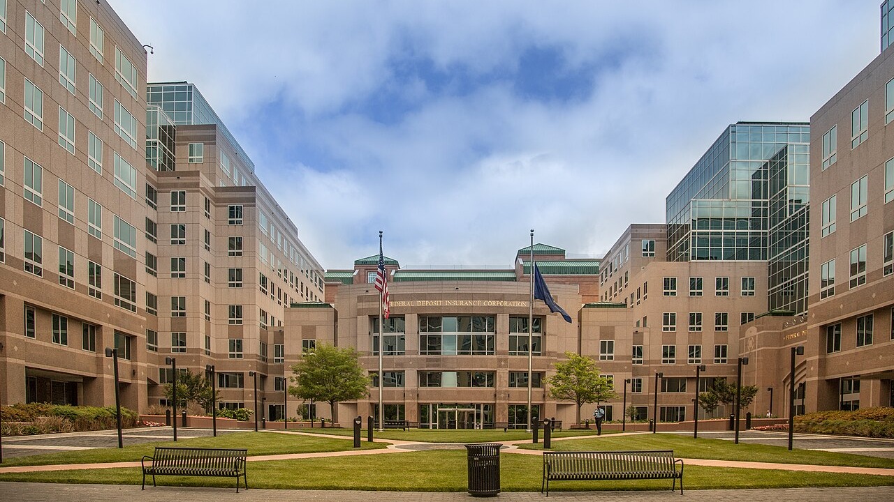 The FDIC headquarters building in Arlington, Virginia. (Federal Deposit Insurance Corporation, Washington, DC area) (c) 2014 Tony Webster.