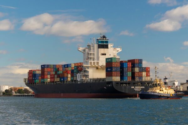 cargo ship on sea under blue sky during daytime