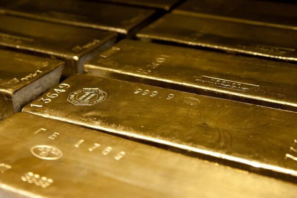 Four nines fine standard 400 oz gold bars