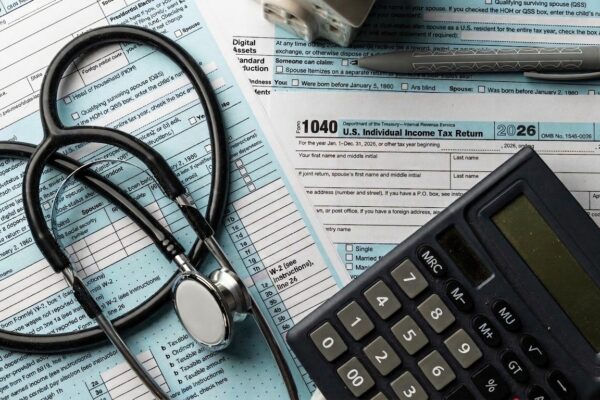 Tax Form 1040 with Medical Items