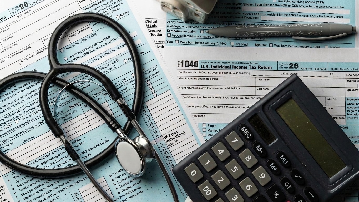 Tax Form 1040 with Medical Items