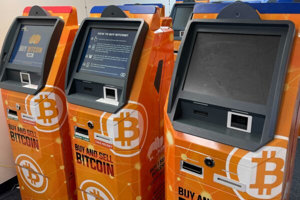a group of yellow and orange machines