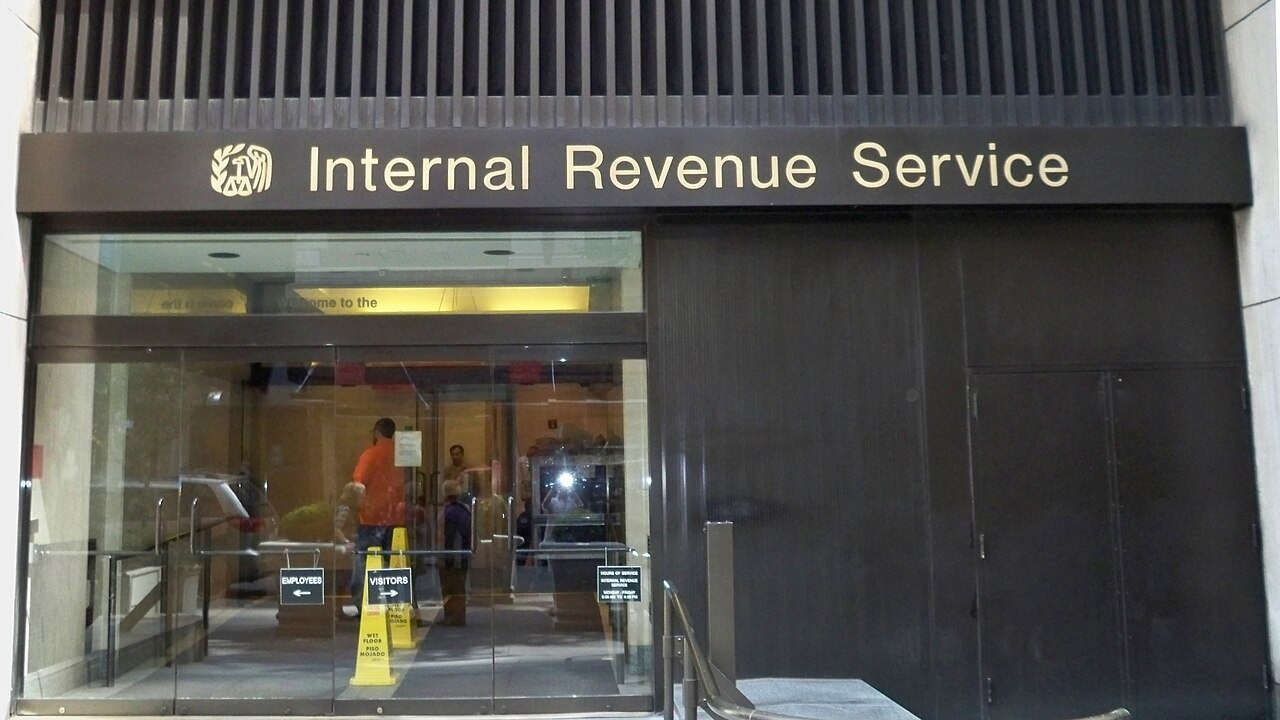 Exterior of the Internal Revenue Service office in midtown New York.