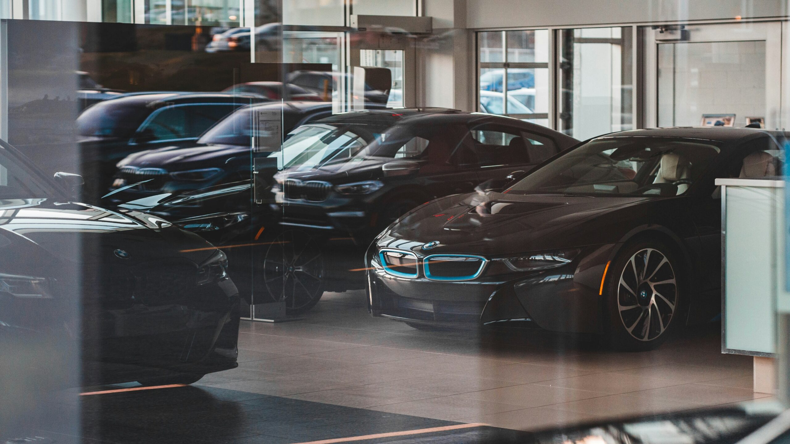 black cars in a parking lot