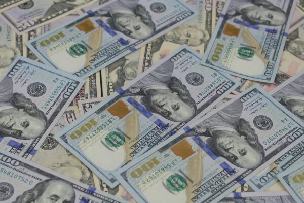 a close-up of some money