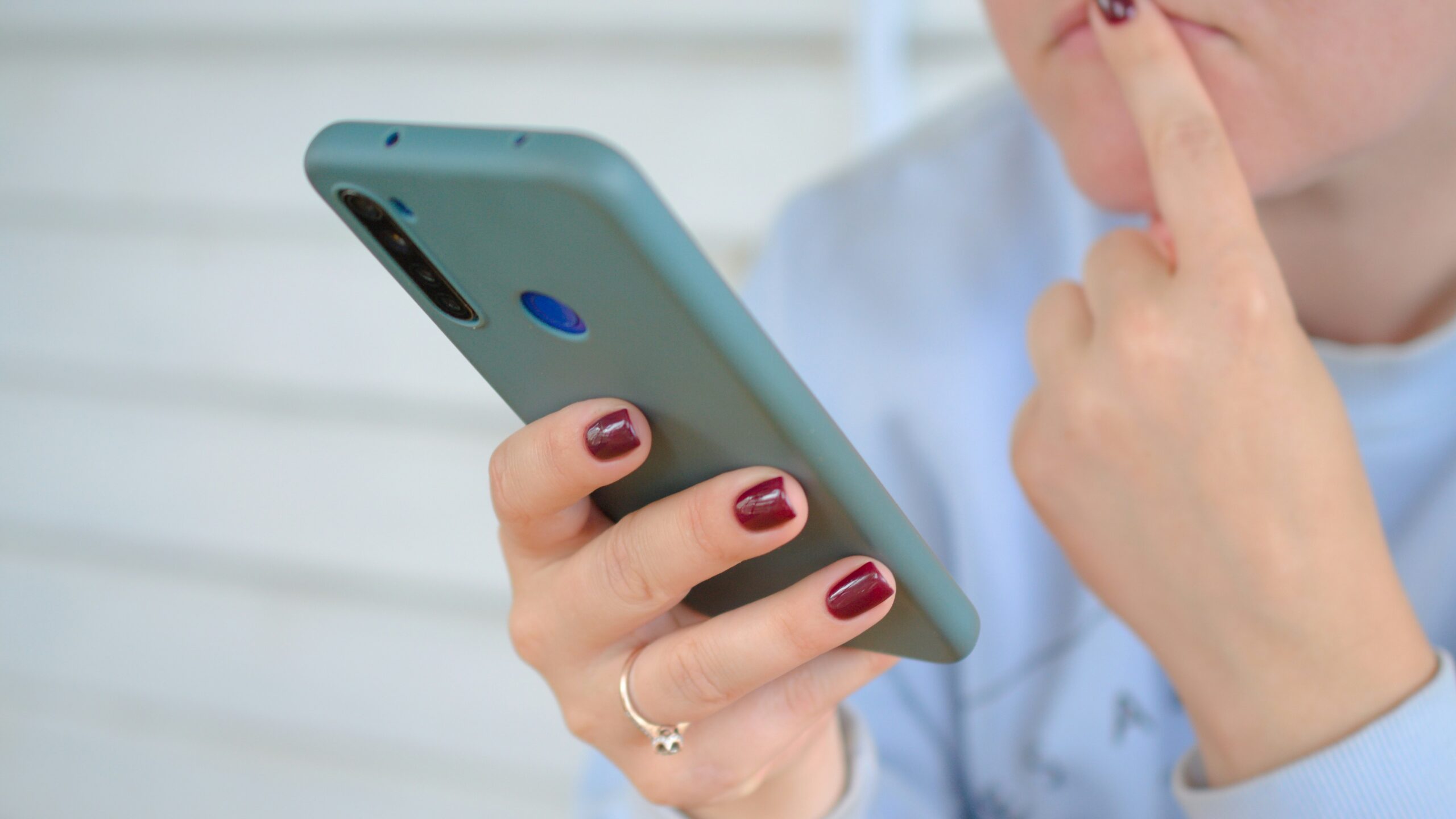 a person holding a cell phone