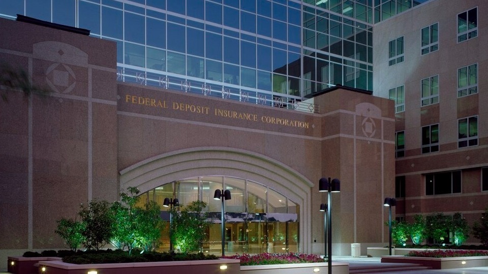 Title: Federal Deposit Insurance Corporation offices in Arlington, Virginia Physical description: 1 transparency : color ; 4 x 5 in. or smaller Notes: Title, date, and keywords provided by the photographer.; Digital image produced by Carol M. Highsmith to represent her original film transparency; some details may differ between the film and the digital images.; Forms part of the Selects Series in the Carol M. Highsmith Archive.; Gift and purchase; Carol M. Highsmith; 2011; (DLC/PP-2011:124).; Credit line: Photographs in the Carol M. Highsmith Archive, Library of Congress, Prints and Photographs Division.