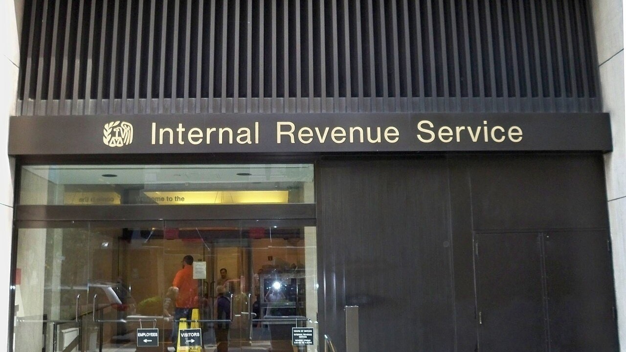 Exterior of the Internal Revenue Service office in midtown/