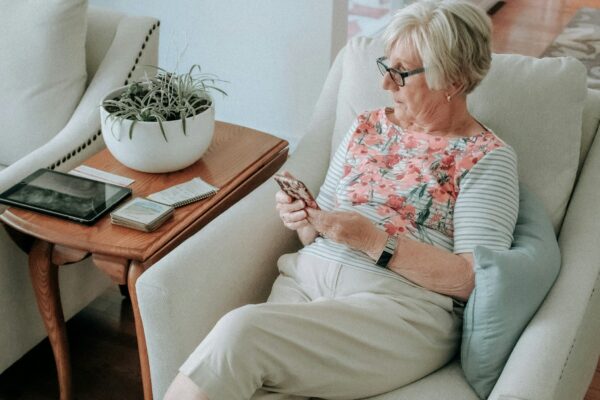 a person sitting in a chair