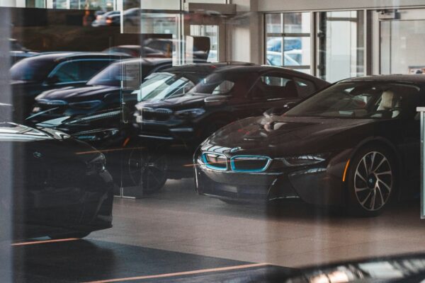 black cars in a parking lot