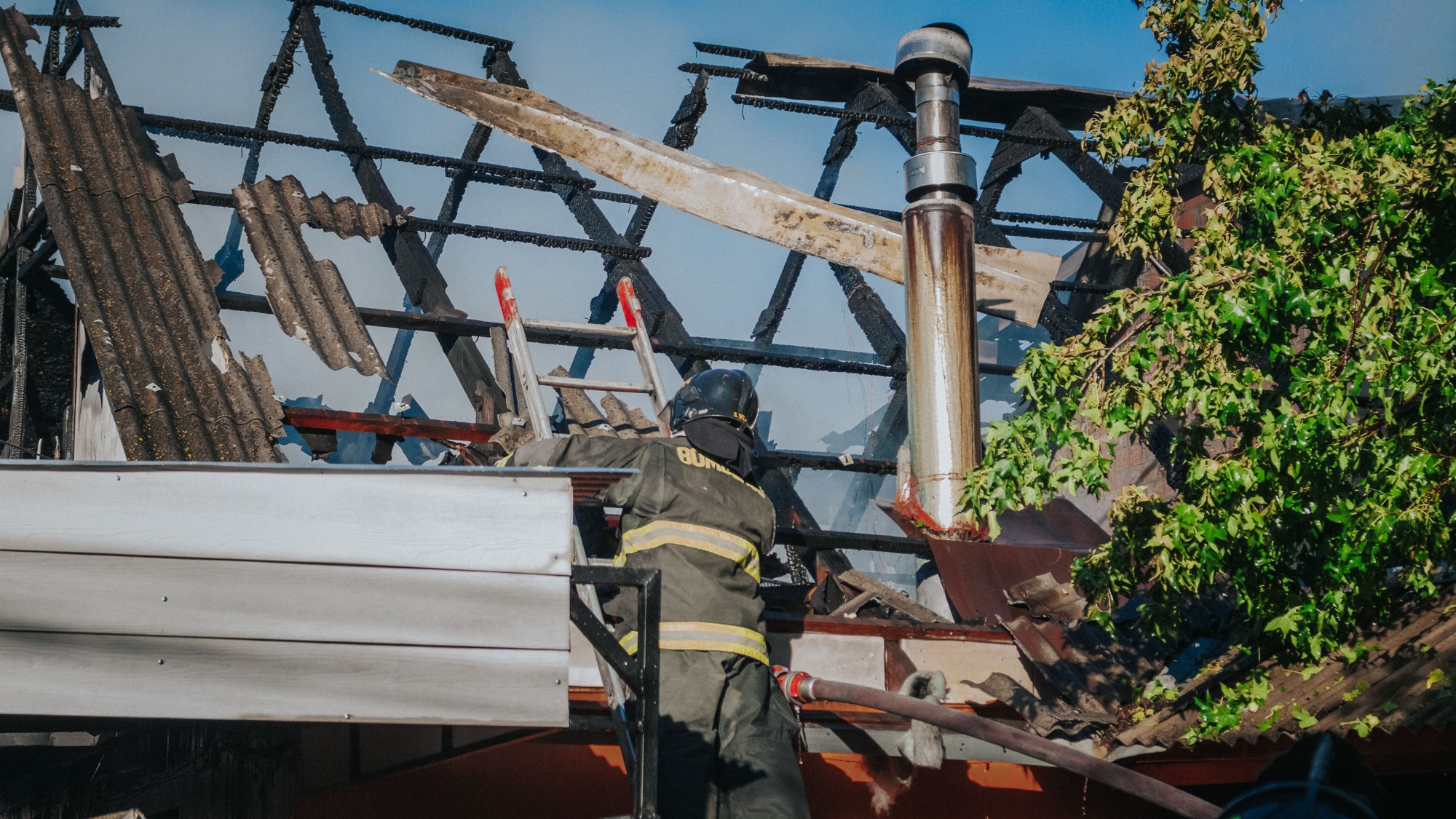 Burned house